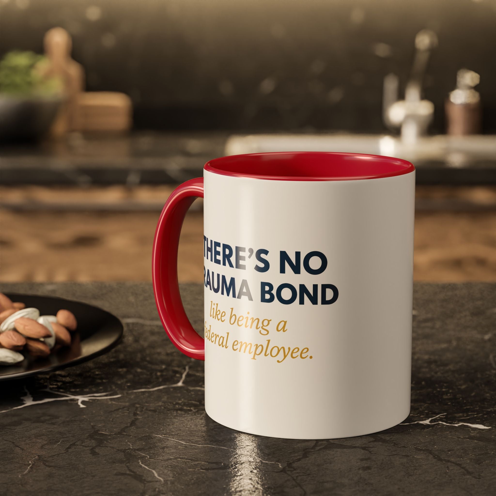 🪩 There’s No Trauma Bond Like Being a Federal Employee-Microsoft Teams Mug, Funny Coffee Cup Gift, Office Humor, Colorful Ceramic Drinkware, Tea Mug for Work and Friends