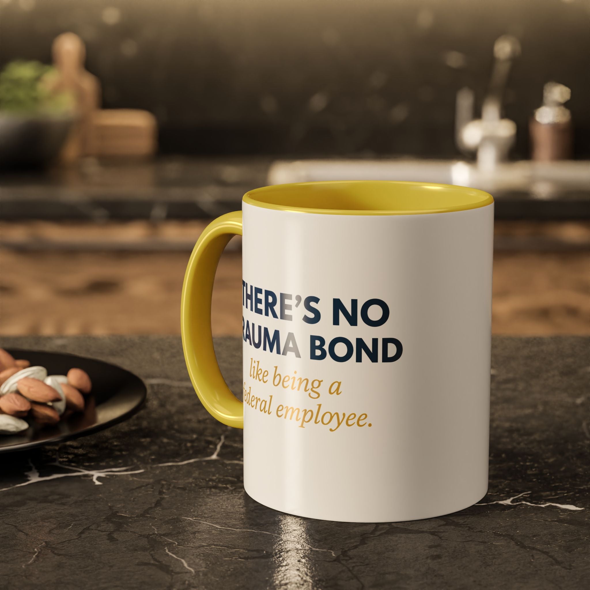 🪩 There’s No Trauma Bond Like Being a Federal Employee-Microsoft Teams Mug, Funny Coffee Cup Gift, Office Humor, Colorful Ceramic Drinkware, Tea Mug for Work and Friends