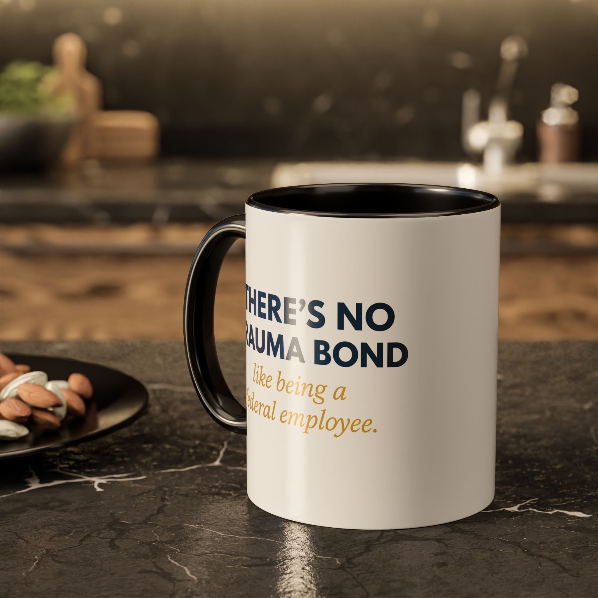 🪩 There’s No Trauma Bond Like Being a Federal Employee-Microsoft Teams Mug, Funny Coffee Cup Gift, Office Humor, Colorful Ceramic Drinkware, Tea Mug for Work and Friends