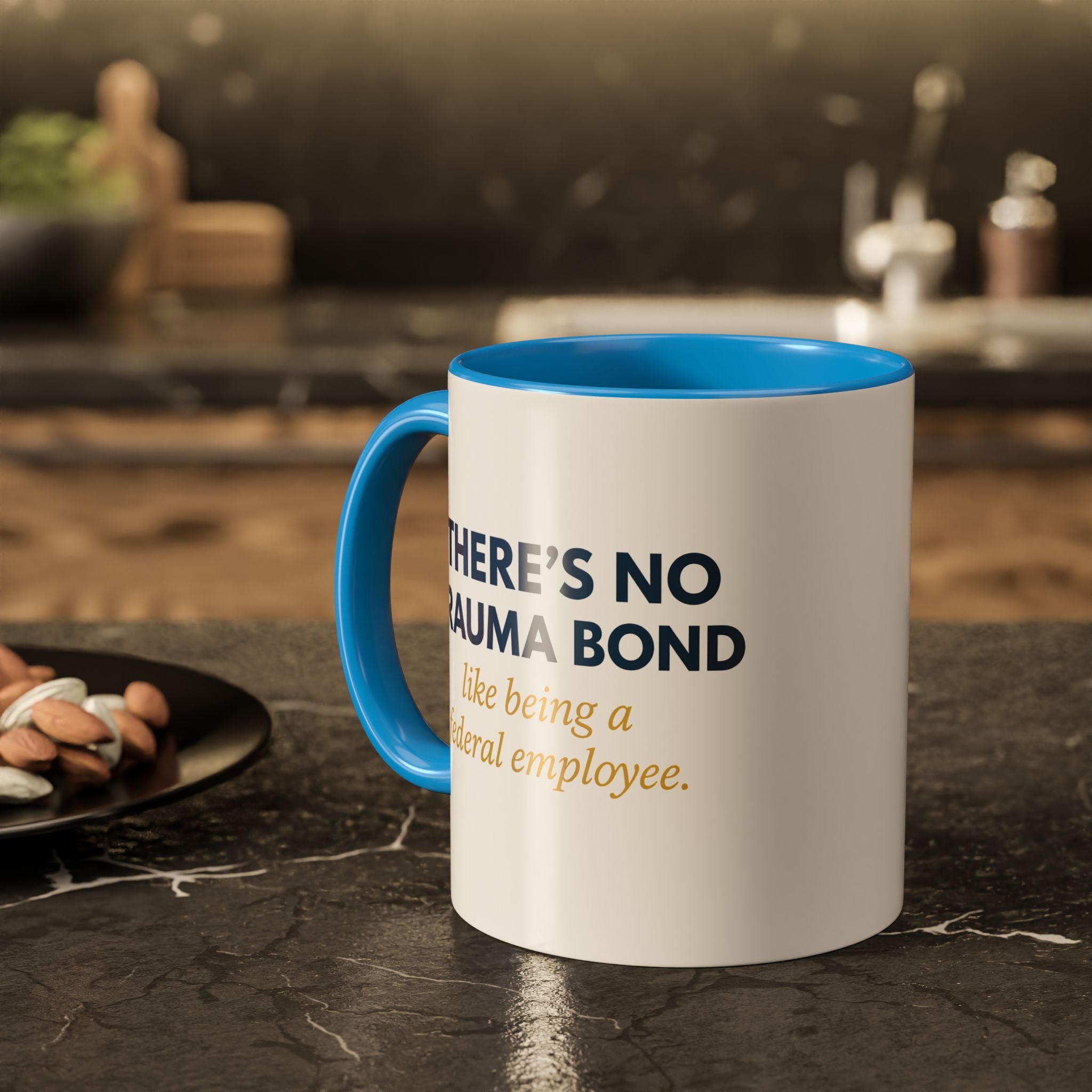 🪩 There’s No Trauma Bond Like Being a Federal Employee-Microsoft Teams Mug, Funny Coffee Cup Gift, Office Humor, Colorful Ceramic Drinkware, Tea Mug for Work and Friends