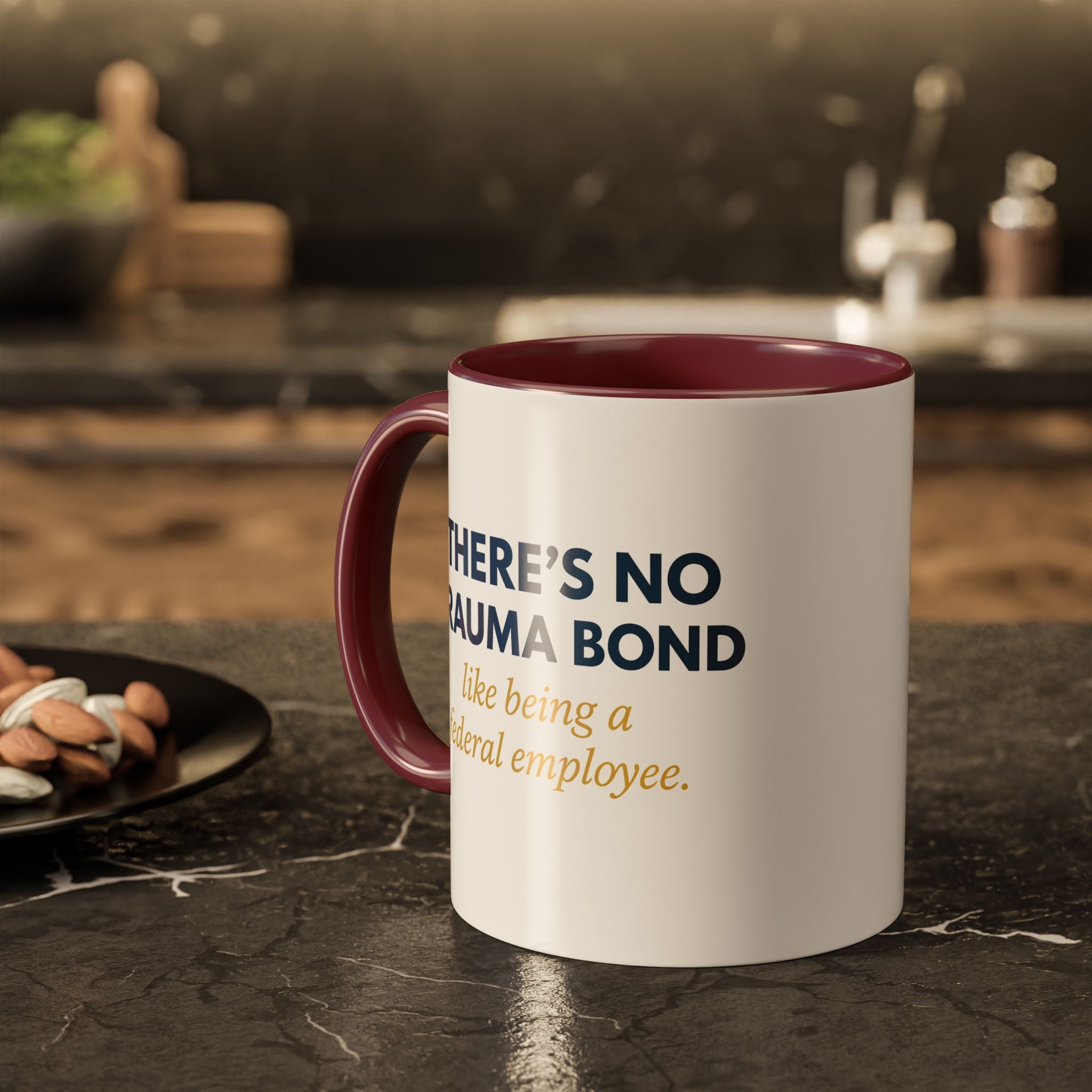 🪩 There’s No Trauma Bond Like Being a Federal Employee-Microsoft Teams Mug, Funny Coffee Cup Gift, Office Humor, Colorful Ceramic Drinkware, Tea Mug for Work and Friends