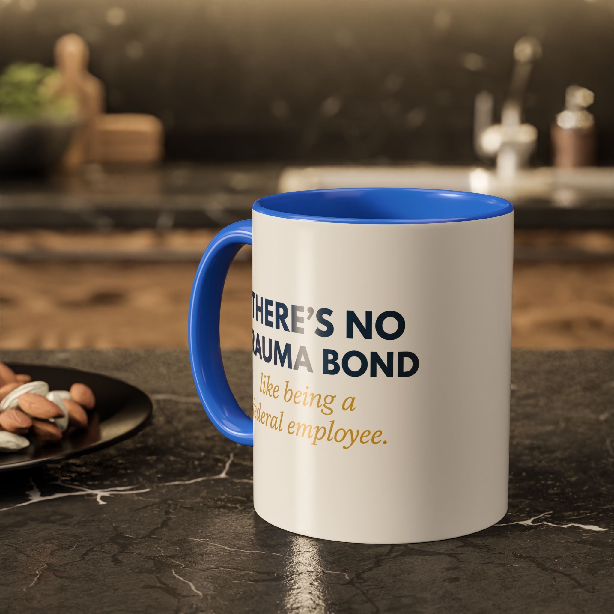🪩 There’s No Trauma Bond Like Being a Federal Employee-Microsoft Teams Mug, Funny Coffee Cup Gift, Office Humor, Colorful Ceramic Drinkware, Tea Mug for Work and Friends