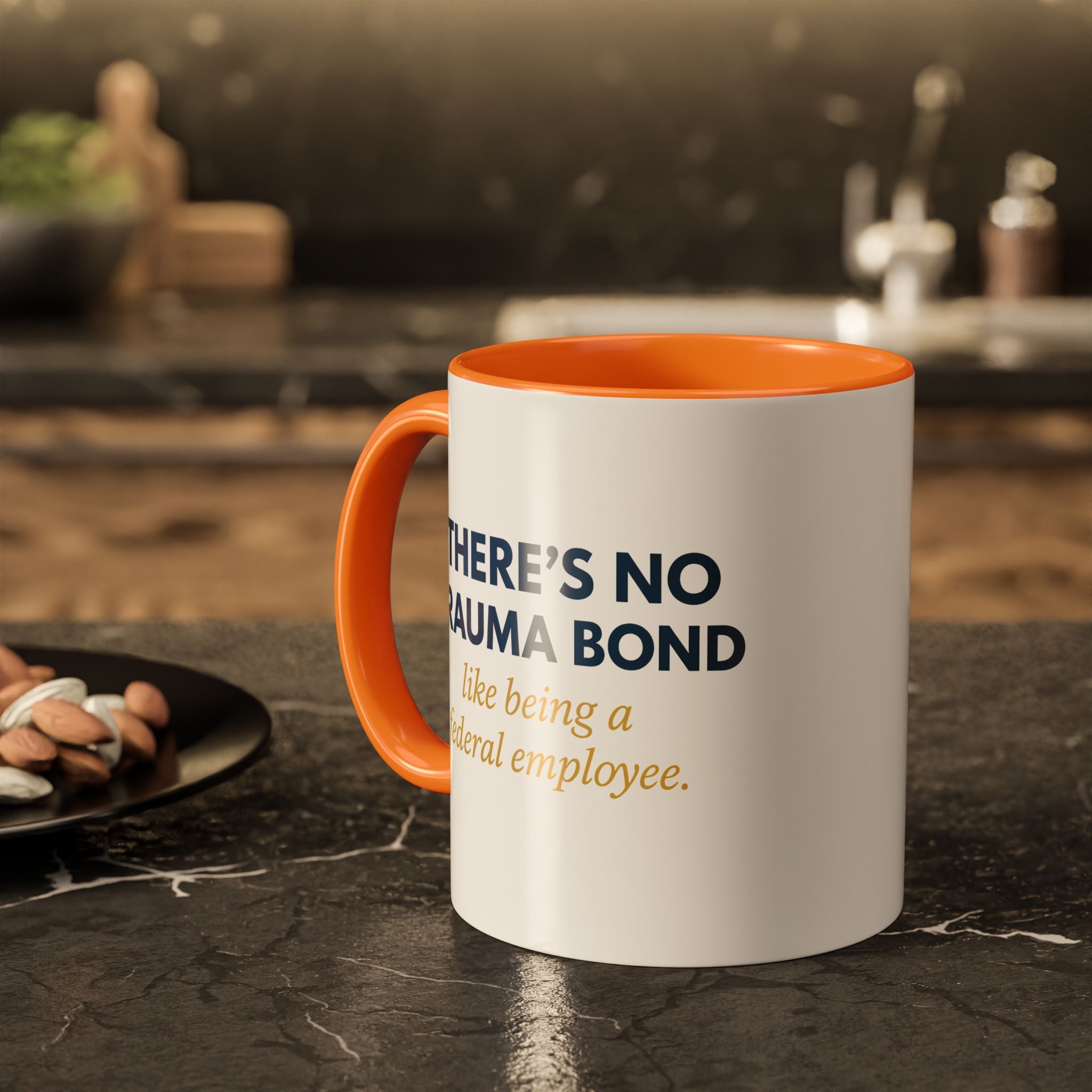 🪩 There’s No Trauma Bond Like Being a Federal Employee-Microsoft Teams Mug, Funny Coffee Cup Gift, Office Humor, Colorful Ceramic Drinkware, Tea Mug for Work and Friends
