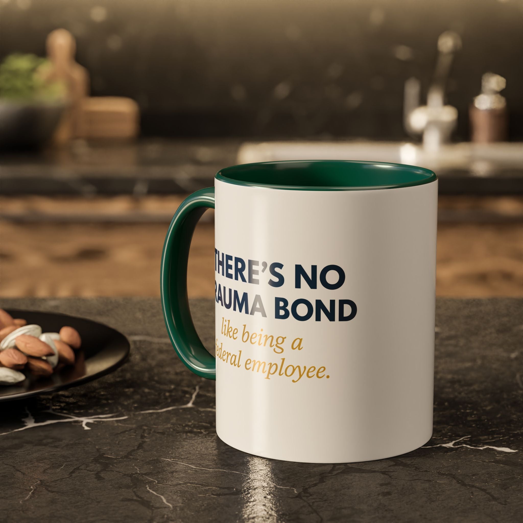 🪩 There’s No Trauma Bond Like Being a Federal Employee-Microsoft Teams Mug, Funny Coffee Cup Gift, Office Humor, Colorful Ceramic Drinkware, Tea Mug for Work and Friends