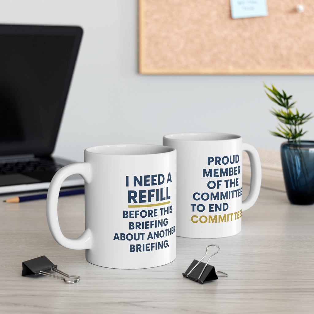 ☕ Proud Member of the Committee to End Committees-Humorous Coffee Mug for Work, Funny Office Gift, Meeting Mug, Refill Reminder Cup, Perfect for Colleagues
