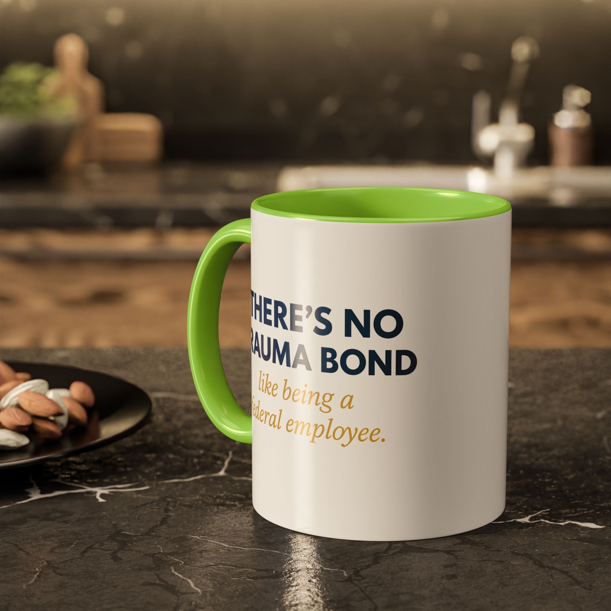 🪩 There’s No Trauma Bond Like Being a Federal Employee-Microsoft Teams Mug, Funny Coffee Cup Gift, Office Humor, Colorful Ceramic Drinkware, Tea Mug for Work and Friends